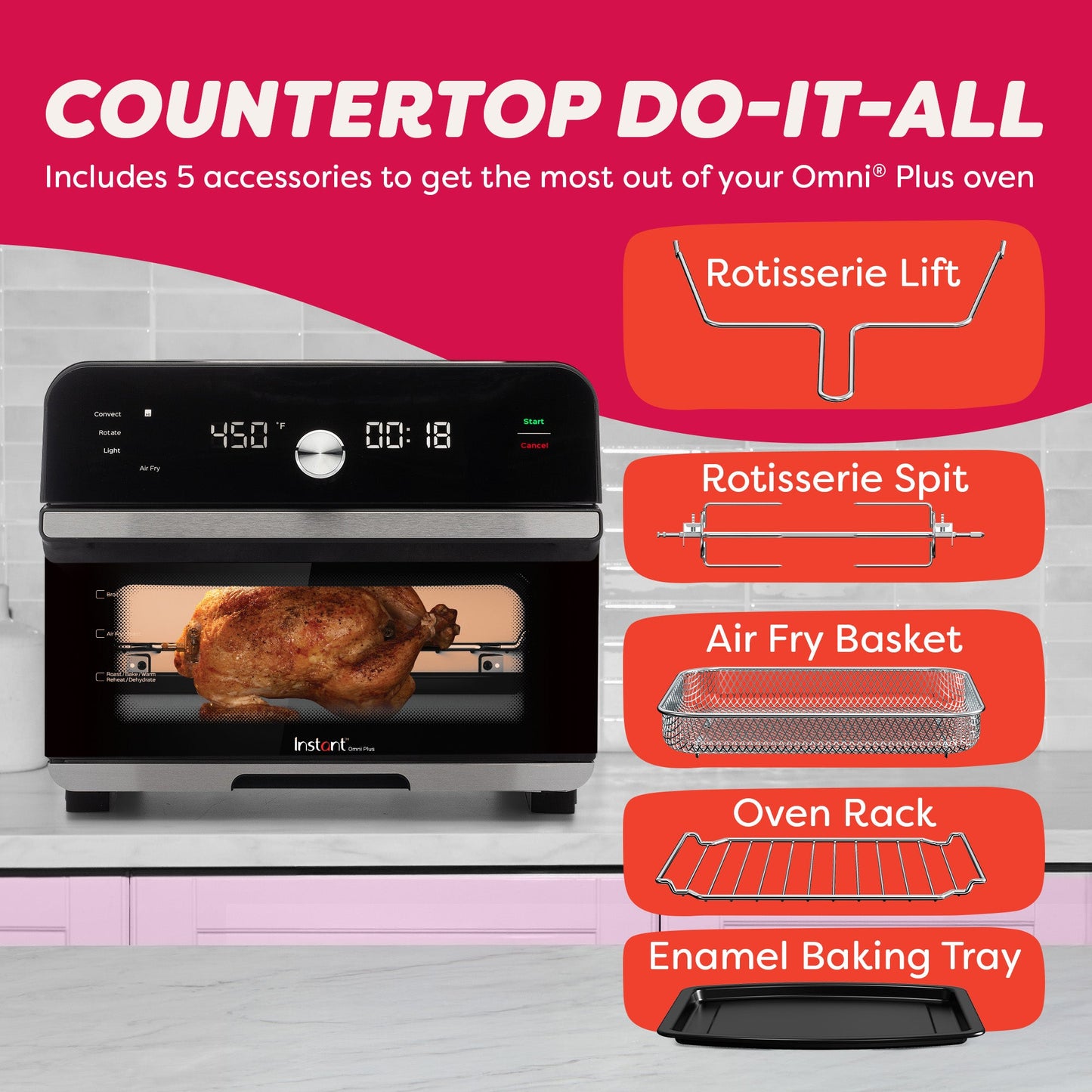 Instant Pot® Omni® Plus 18L 10-in-1 Air Fryer Toaster Oven