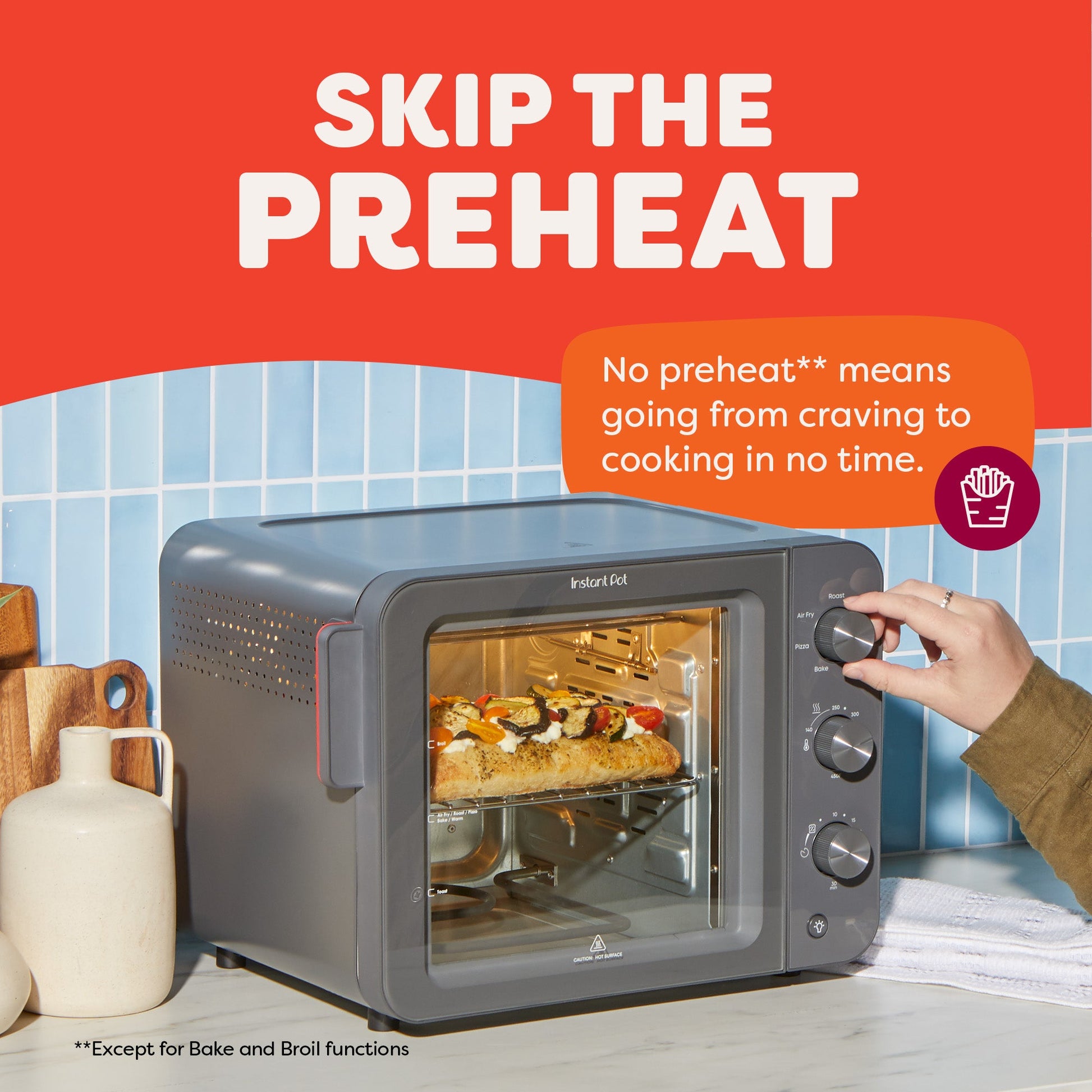 Instant Pot® 4-Slice InstantHeat™ Mini Air Fryer Toaster Oven, Truffle
