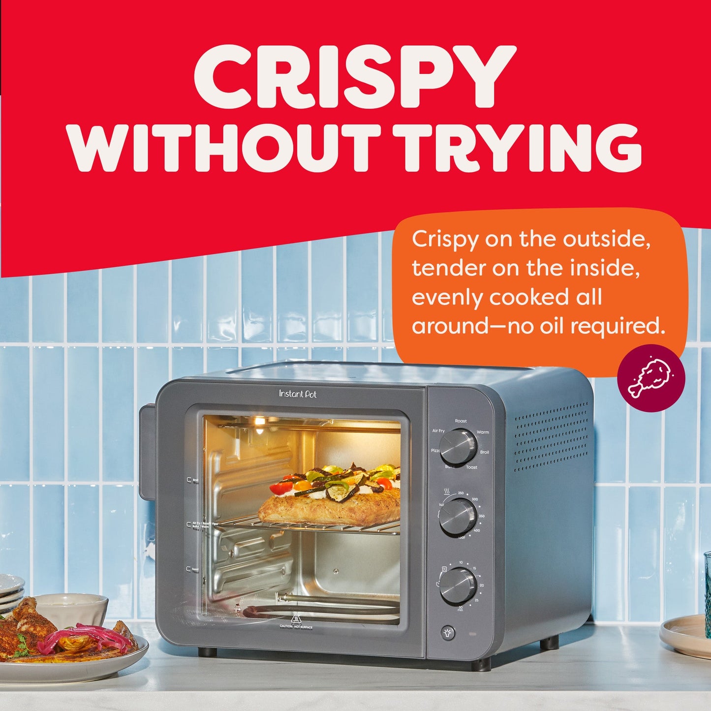 Instant Pot® 4-Slice InstantHeat™ Mini Air Fryer Toaster Oven, Truffle