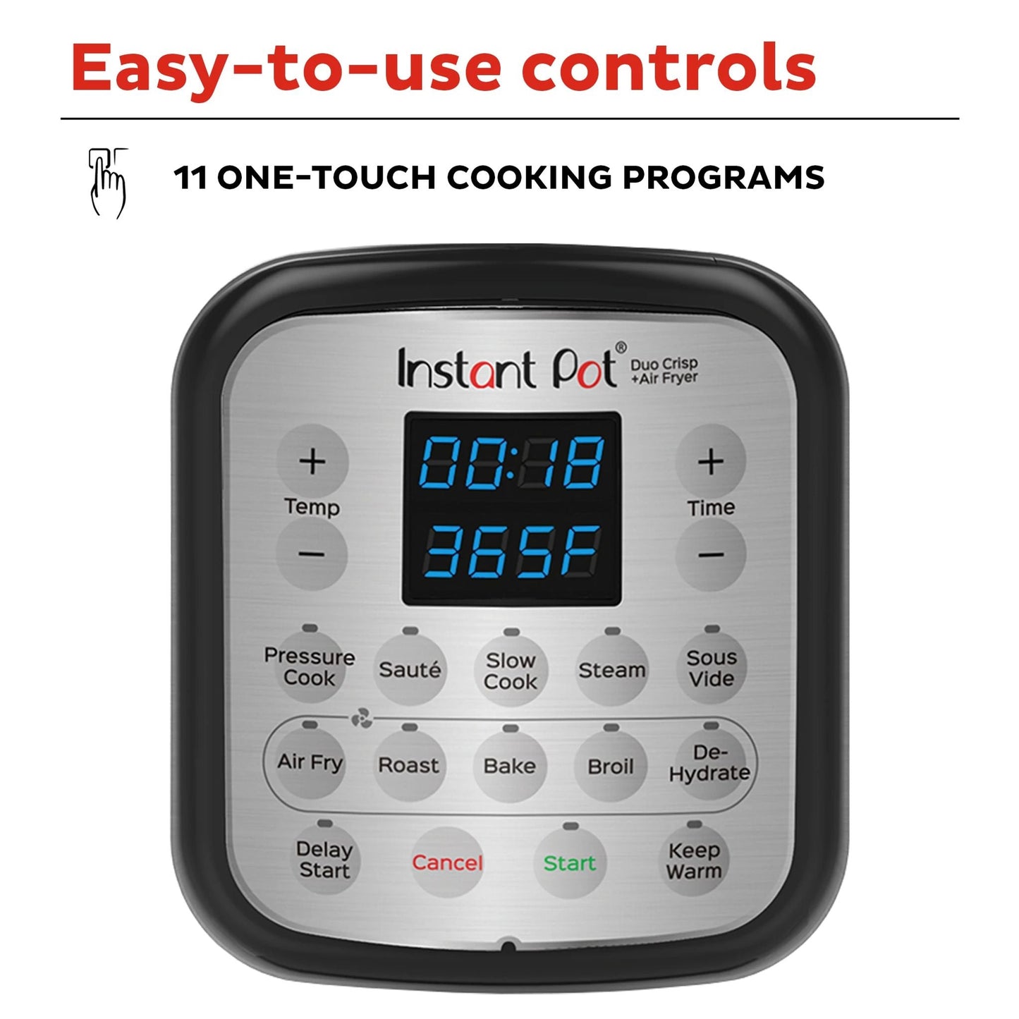 Instant Pot® Duo™ Crisp™ +  Air Fryer 8QT Multi-Use Pressure Cooker