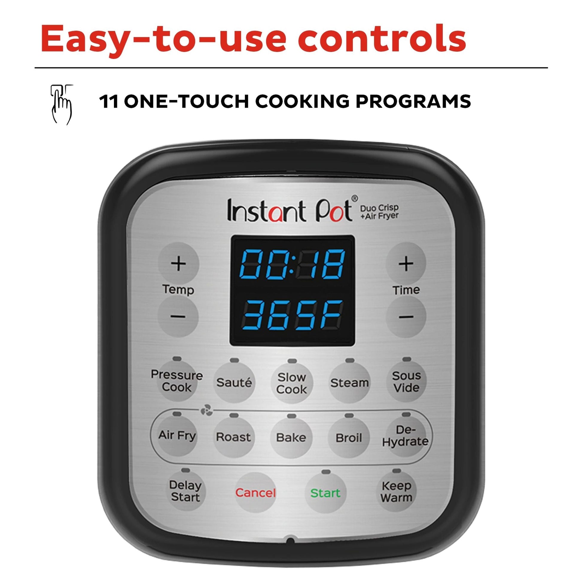 Instant Pot® Duo™ Crisp™ +  Air Fryer 8QT Multi-Use Pressure Cooker