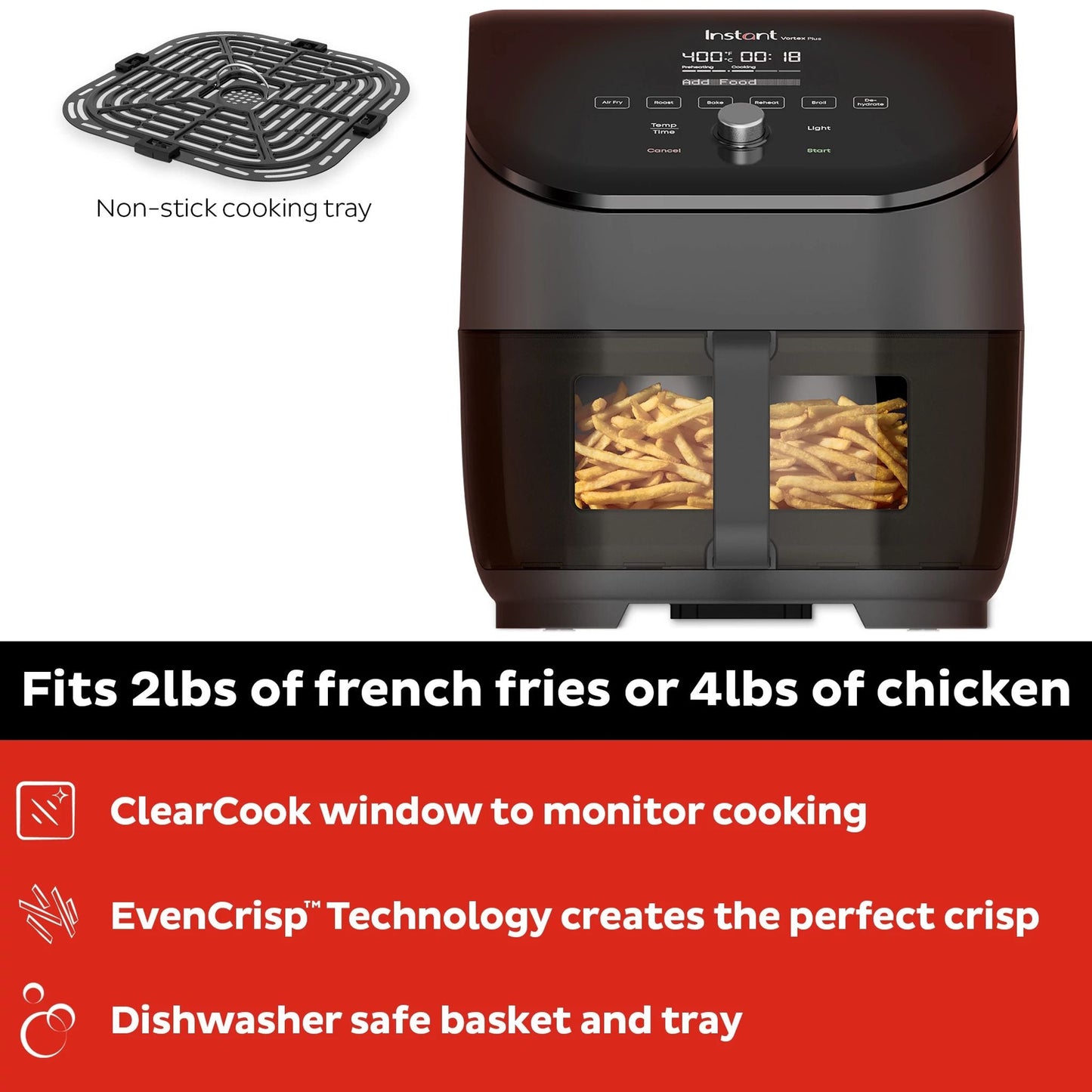 Instant Pot® VORTEX® Plus 6QT ClearCook Air Fryer