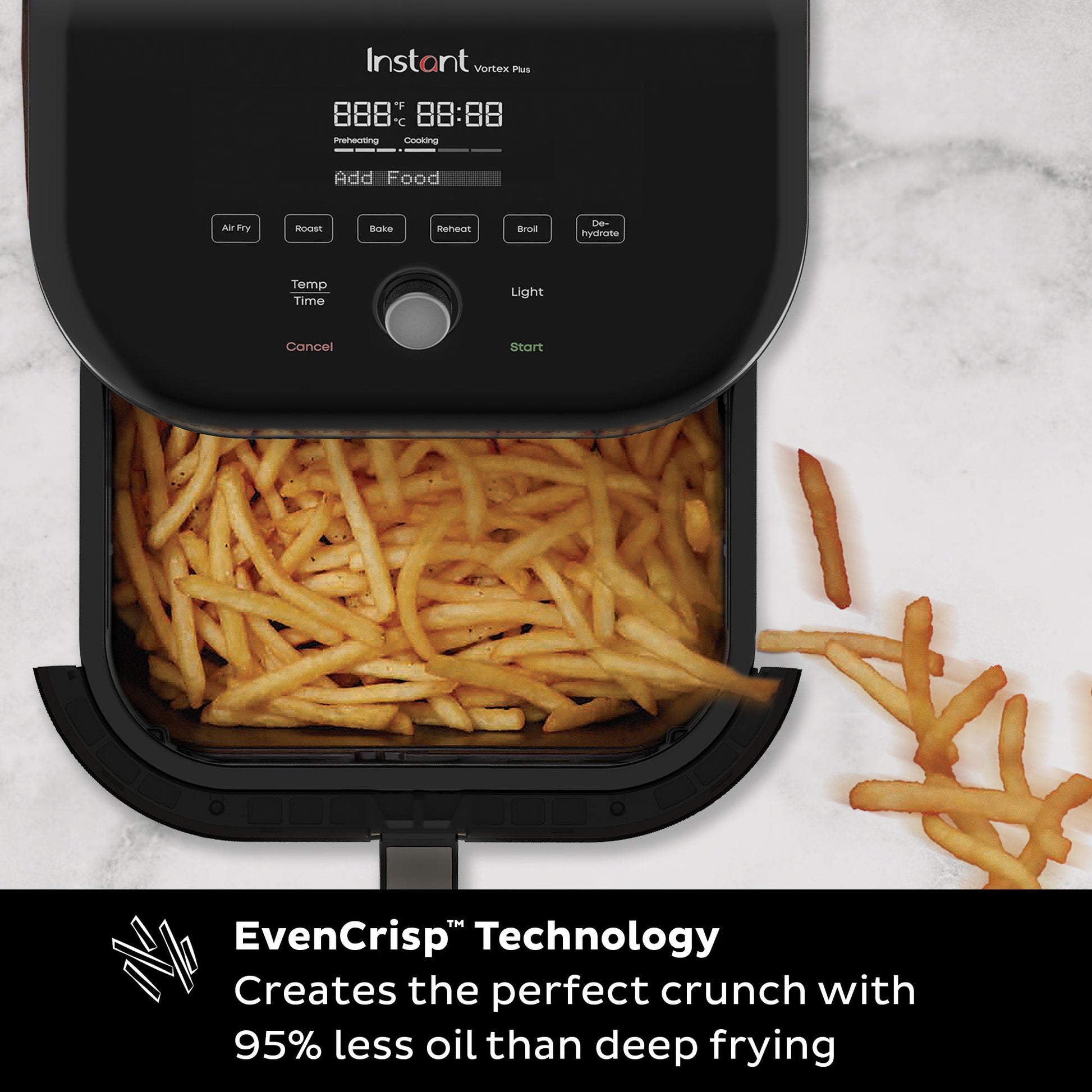 Instant Pot® Vortex® Plus 6QT Stainless Steel Air Fryer with ClearCook and OdorErase