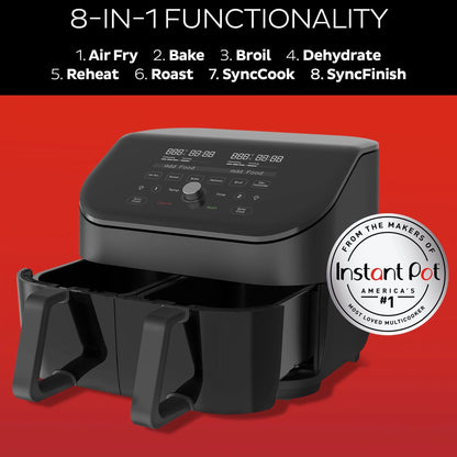 Instant Pot® Vortex® Plus Dual Black 8QT Air Fryer with ClearCook