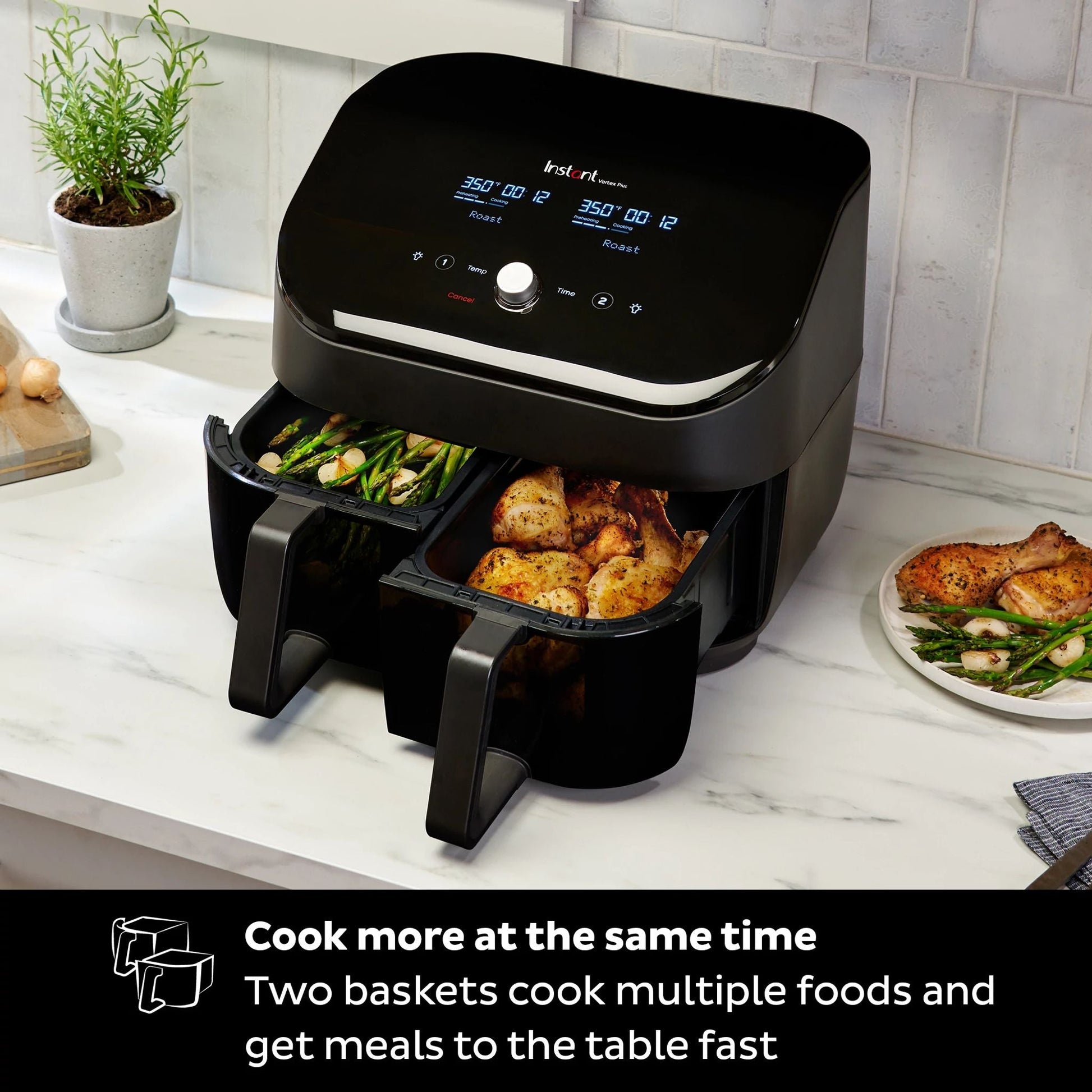 Instant Pot® Vortex® Plus Dual Black 8QT Air Fryer with ClearCook