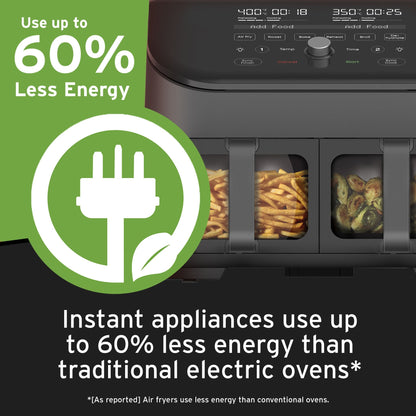Instant Pot® Vortex® Plus Dual Black 8QT Air Fryer with ClearCook