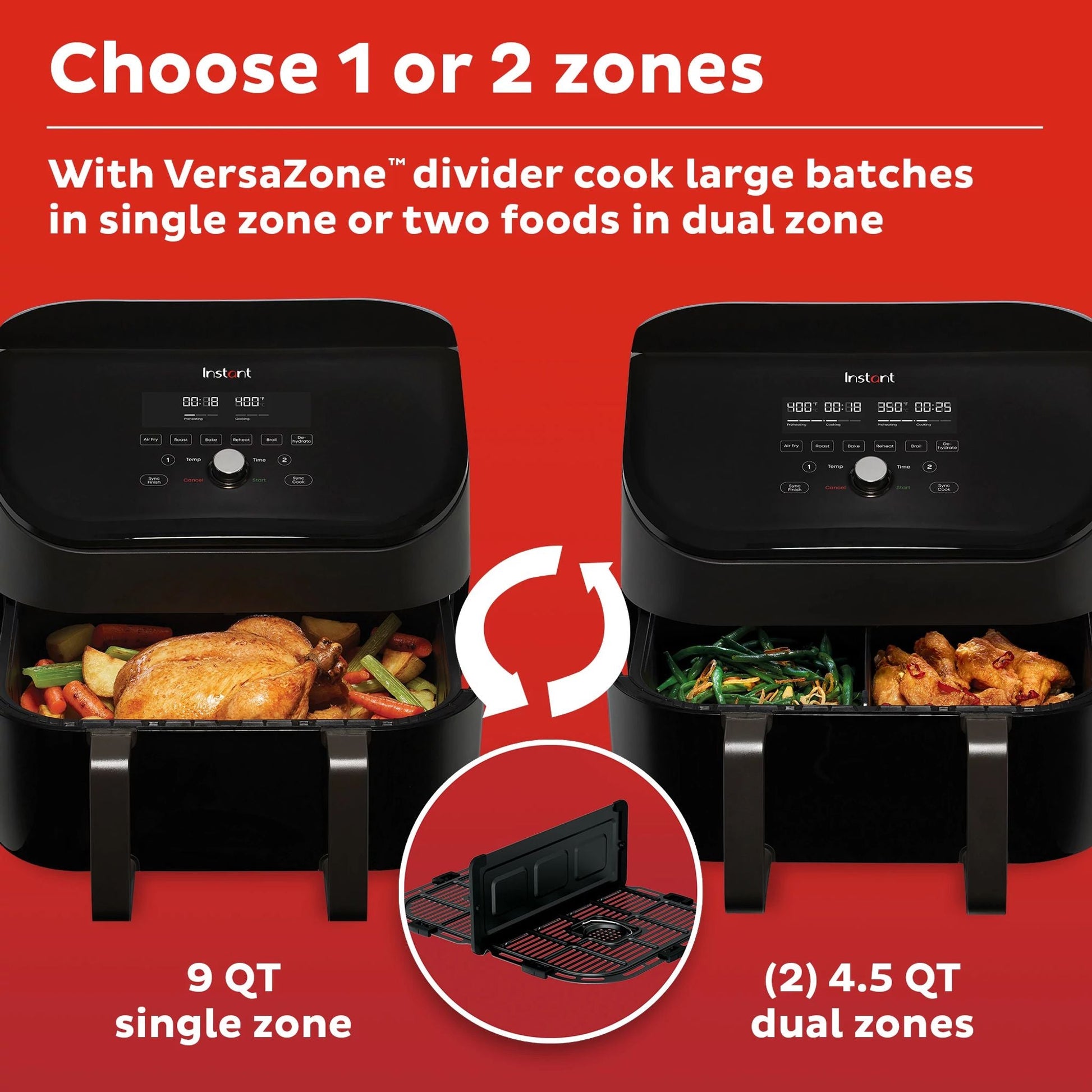 Instant Pot® 9QT VORTEX® Air Fryer with VersaZone™ Technology