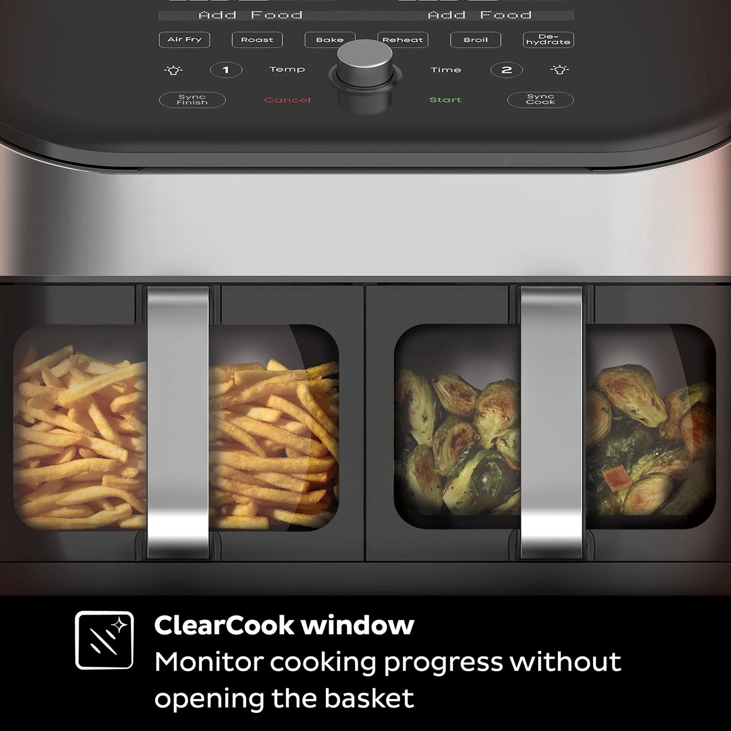 Instant Pot® Vortex® Plus Dual 8QT Stainless Steel Air Fryer with ClearCook