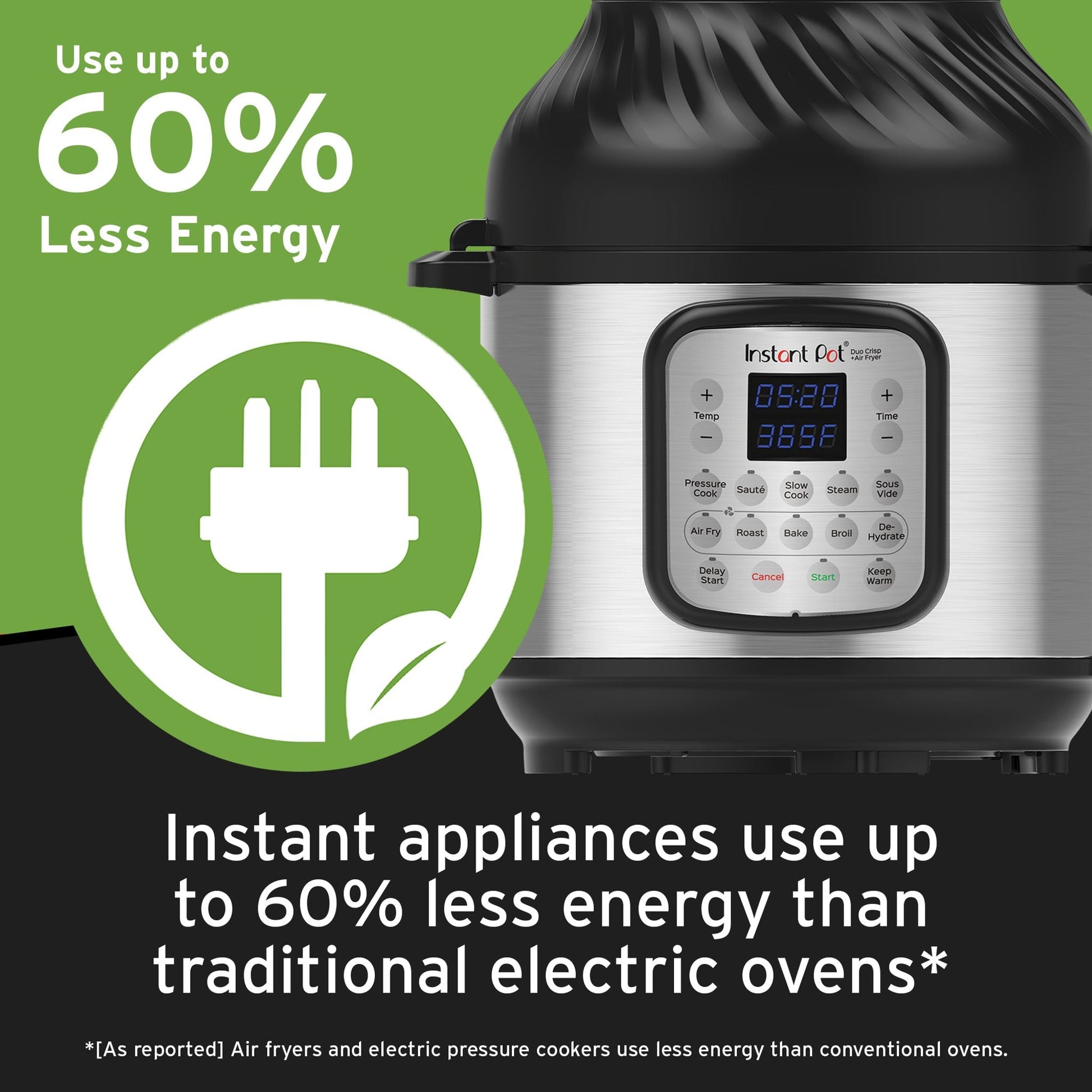 Instant Pot® Duo™ Crisp™ +  Air Fryer 8QT Multi-Use Pressure Cooker